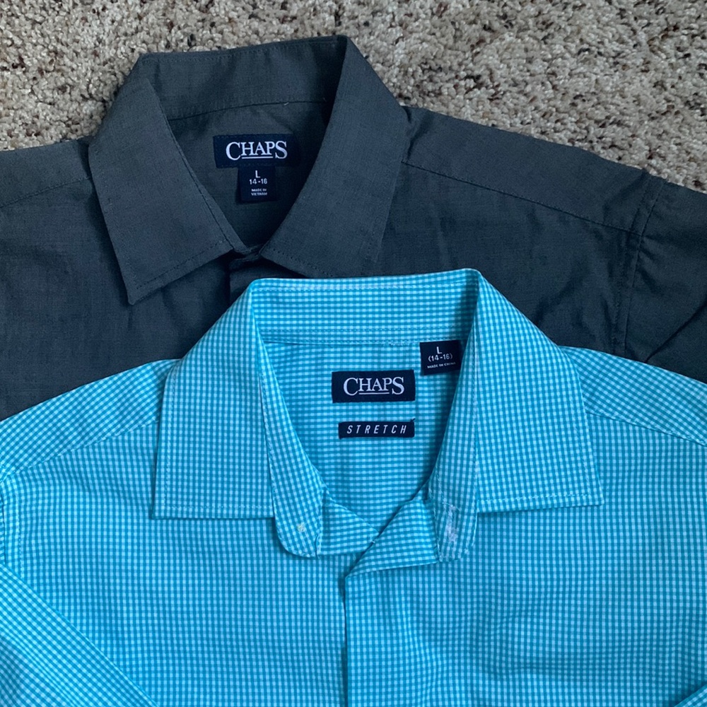 2 Chaps long sleeve dress shirts (Boys 14-16) - Picture 2 of 4